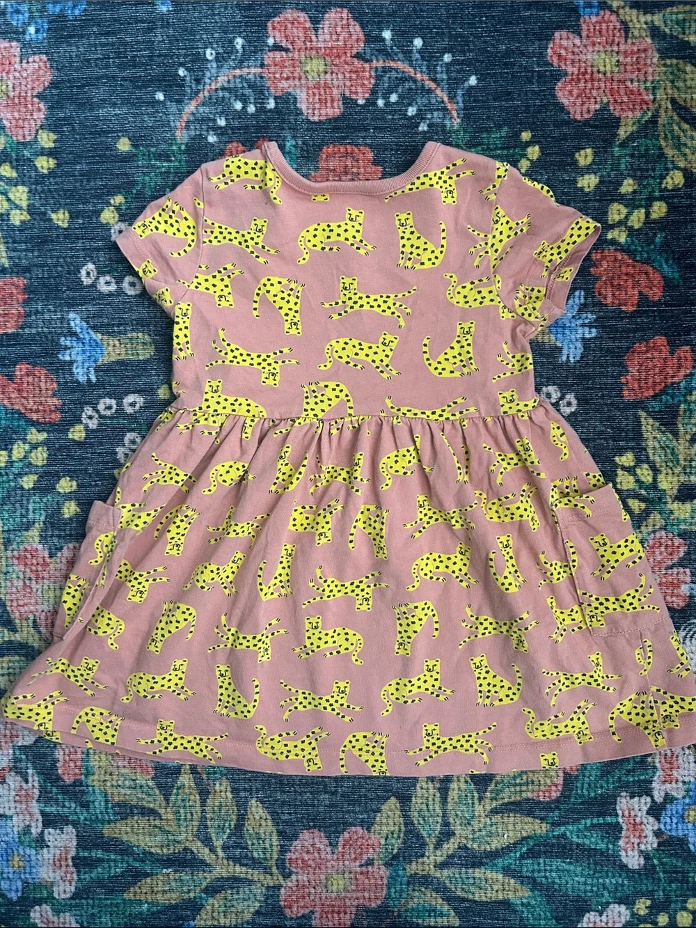 Hanna Andersson Leopard Short Sleeve Playground Dress, Size 3T
